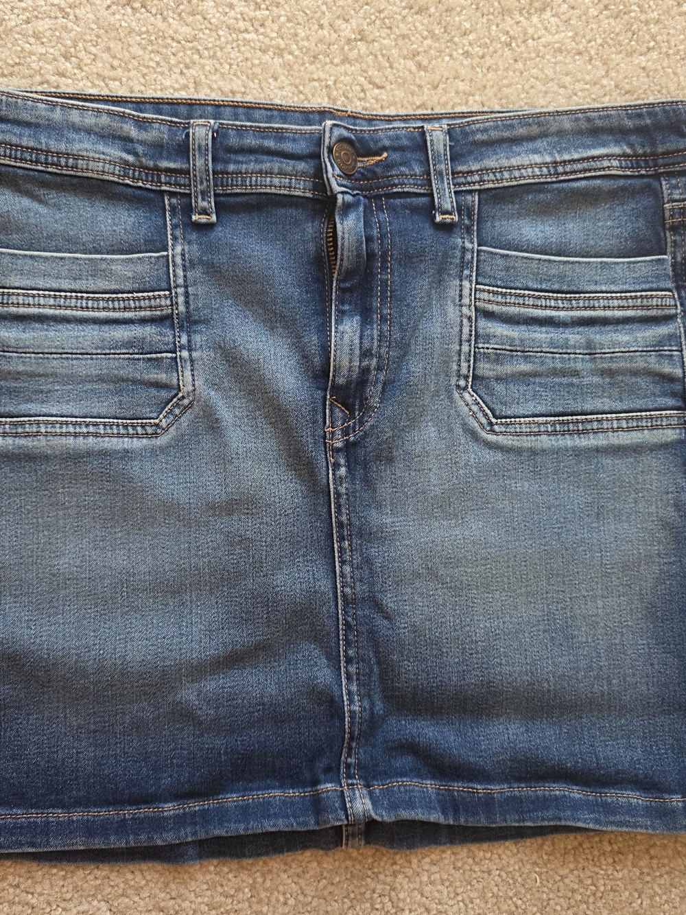 Divided Cotton Blue Denim Mini Skirt